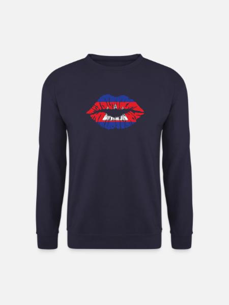 Kolumbien Herzschlag Flagge Vintage Kolumbien - Unisex Pullover - Navy