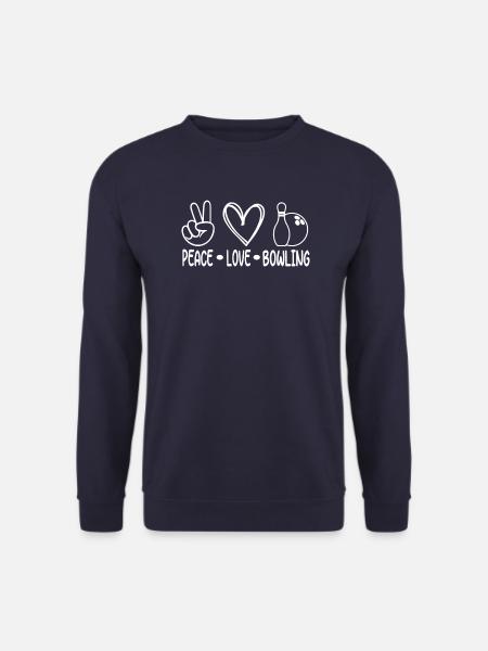 Bowling Lustiger Spruch Bowler Sprüche Geschenk - Unisex Pullover - Navy