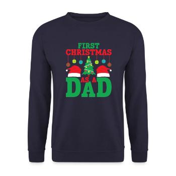 Premier Noël en tant que père annonce enceinte - Sweat-shirt Unisexe - marine - Devant - Alina (178cm) & Michal (187cm)
