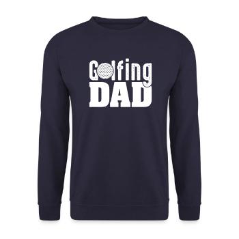 Golf Father Golfer Best Father Golf Course Papa - Unisex Sweatshirt - navy - Front - Alina (178cm) & Michal (187cm)
