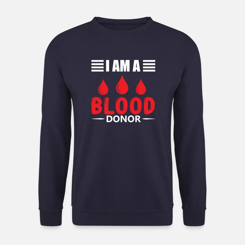 Blutspende Blutspenden Blutspender - Unisex Pullover - Navy