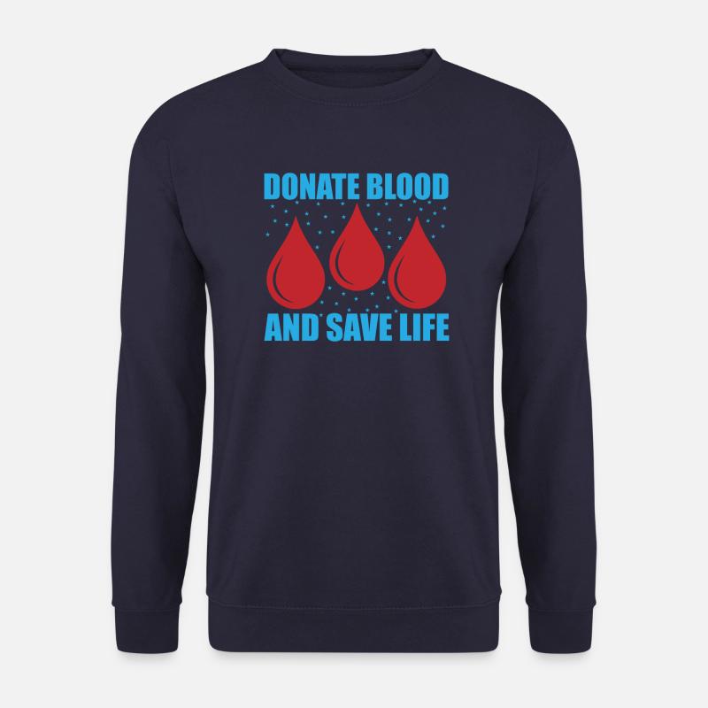 Blutspende Blutspenden Blutspender - Unisex Pullover - Navy
