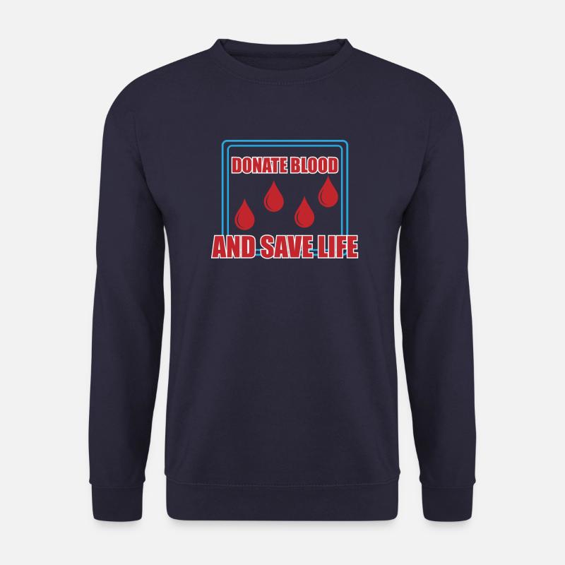Blutspende Blutspenden Blutspender - Unisex Pullover - Navy