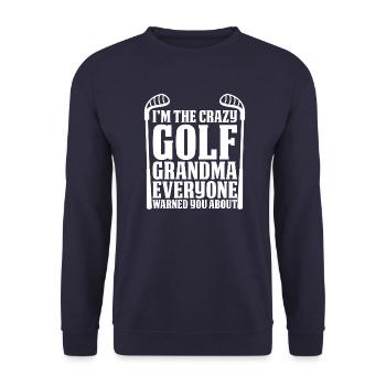 La grand-mère de la grand-mère de golf - Sweat-shirt Unisexe - marine - Devant - Alina (178cm) & Michal (187cm)