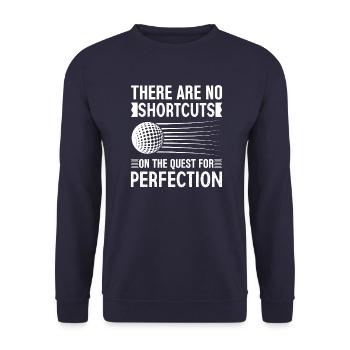 Golf Golfer Gift Hobby Club Quote - Unisex Sweatshirt - navy - Front - Alina (178cm) & Michal (187cm)