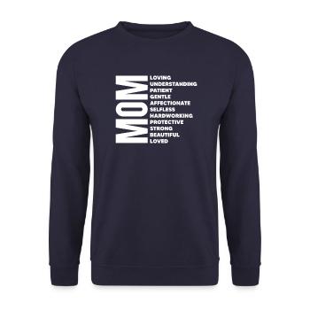Best Mom Ever Mother's Day Mom's Gift - Unisex Sweatshirt - navy - Front - Alina (178cm) & Michal (187cm)