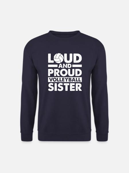 Stolze Volleyball Schwester Volleyballer Schwester - Unisex Pullover - Navy