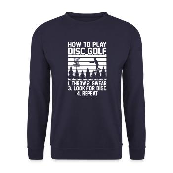 Disc Golf Disc Golf Frisbee Tree Basket Drop - Sweat-shirt Unisexe - marine - Devant - Alina (178cm) & Michal (187cm)