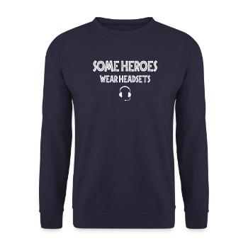 Bester Disponent Spruch Geschenk Beruf Logistik - Unisex Pullover - Navy - Vorne - Alina (178cm) & Michal (187cm)