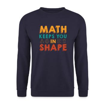 Professeur de mathématiques Formule mathématique Professeur de géométrie - Sweat-shirt Unisexe - marine - Devant - Alina (178cm) & Michal (187cm)