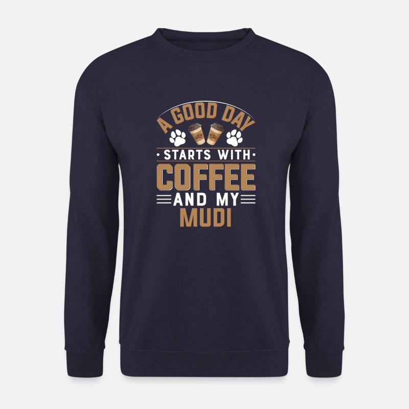Mudi Hunderasse Kaffee Trinken Koffein Koffein - Unisex Pullover - Navy