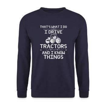 Farmer Tractor Agriculture Farmer Tractor Farm - Unisex Sweatshirt - navy - Front - Alina (178cm) & Michal (187cm)
