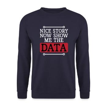 Deep Learning Machine Learning AI AI Analyse des données IA - Sweat-shirt Unisexe - marine - Devant - Alina (178cm) & Michal (187cm)