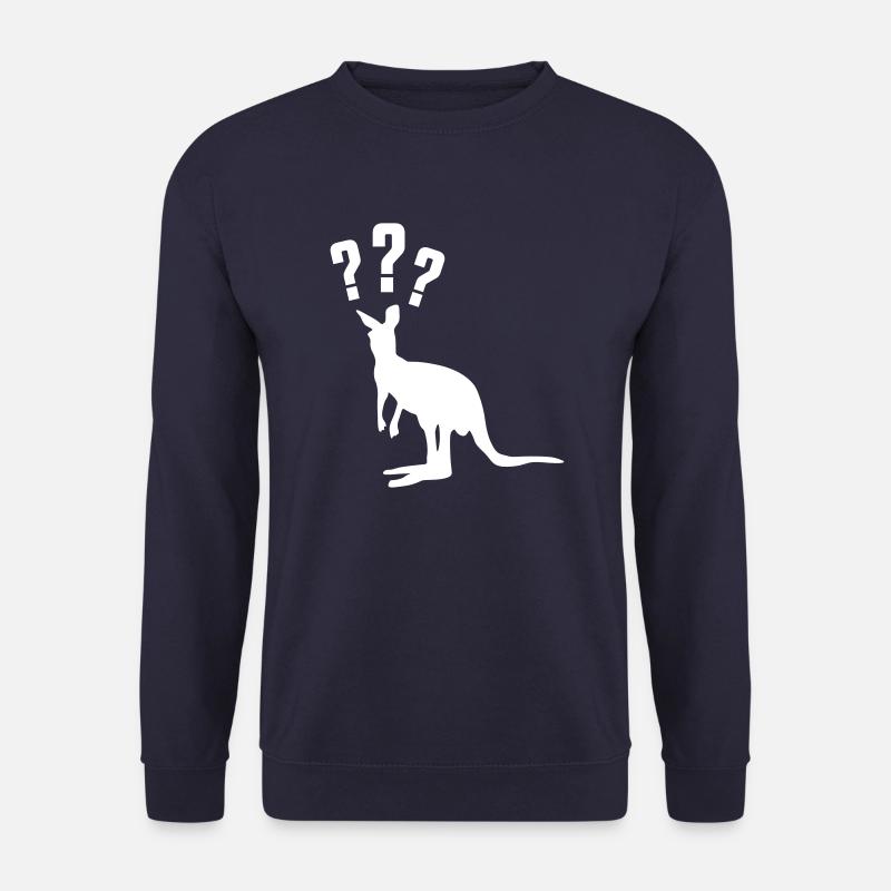känguru silhouette fragezeichen - Unisex Pullover - Navy