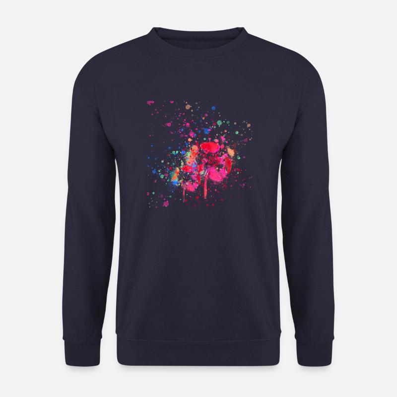 Blume,Pusteblume,bunt,aquarell,malerei,art - Unisex Pullover - Navy