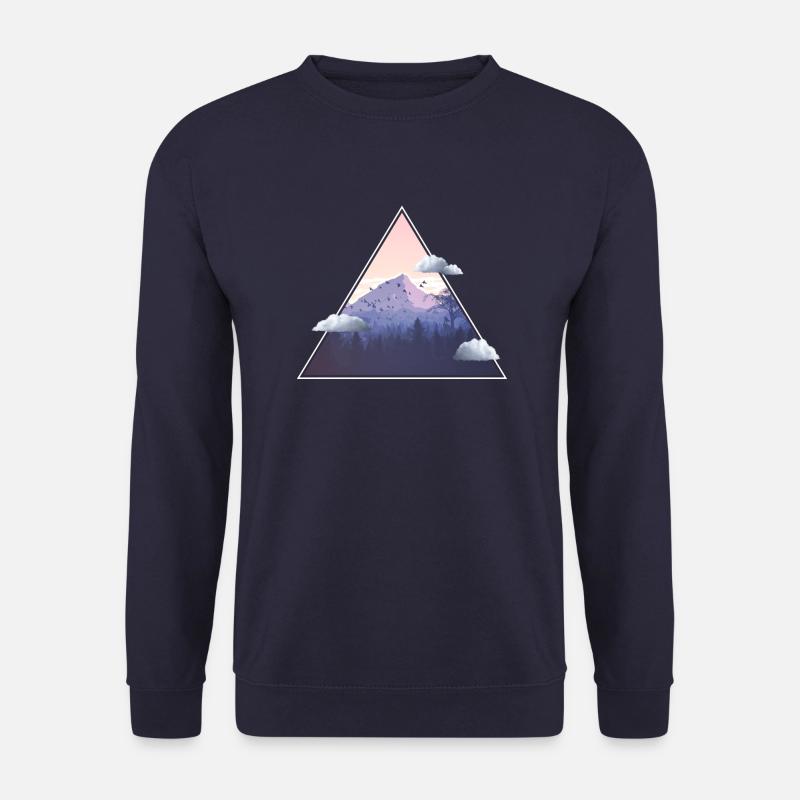 Mountain with clouds - Unisex Sweatshirt - navy