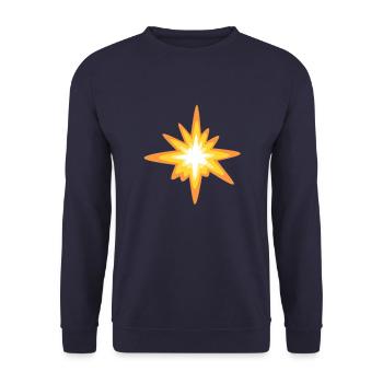 Stern Komet Licht Zentrum - Unisex Pullover - Navy - Vorne - Alina (178cm) & Michal (187cm)