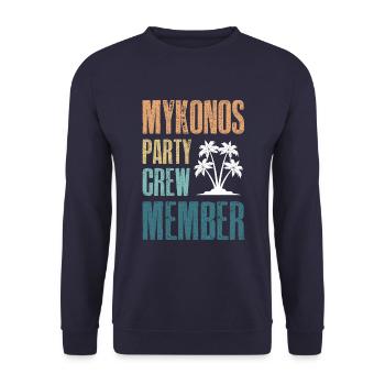Mykonos Party Crew - Sweat-shirt Unisexe - marine - Devant - Alina (178cm) & Michal (187cm)