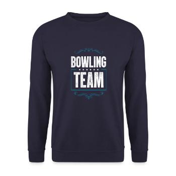 Bowling Crew - Unisex Sweatshirt - navy - Front - Alina (178cm) & Michal (187cm)