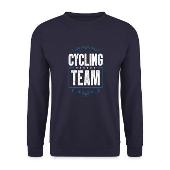 Cycling Crew - Unisex Sweatshirt - navy - Front - Alina (178cm) & Michal (187cm)