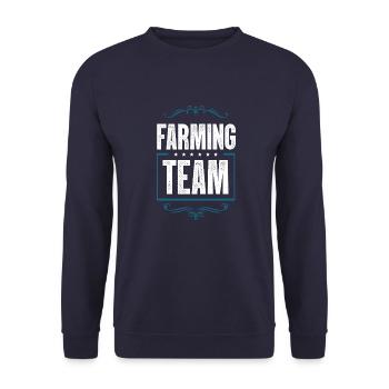 Farming Team - Unisex Pullover - Navy - Vorne - Alina (178cm) & Michal (187cm)
