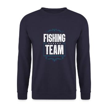 Fishing Team - Unisex Sweatshirt - navy - Front - Alina (178cm) & Michal (187cm)