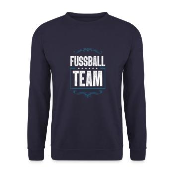 Fussball Team - Unisex Pullover - Navy - Vorne - Alina (178cm) & Michal (187cm)