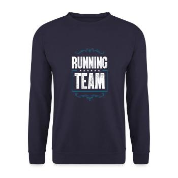 Running Team - Unisex Pullover - Navy - Vorne - Alina (178cm) & Michal (187cm)