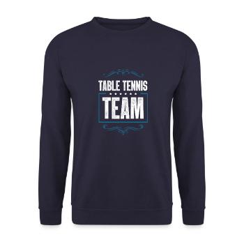 Table Tennis Team - Unisex Pullover - Navy - Vorne - Alina (178cm) & Michal (187cm)
