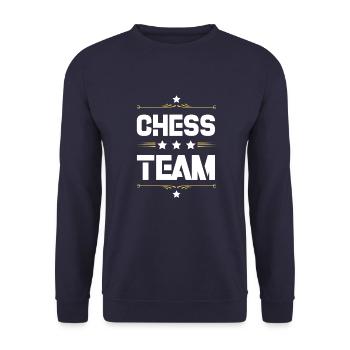 Chess Team - Unisex Sweatshirt - navy - Front - Alina (178cm) & Michal (187cm)