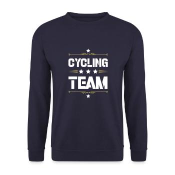 Cycling Team - Unisex Sweatshirt - navy - Front - Alina (178cm) & Michal (187cm)