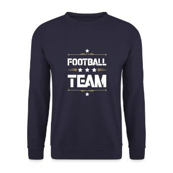 Football Team - Unisex Sweatshirt - navy - Front - Alina (178cm) & Michal (187cm)