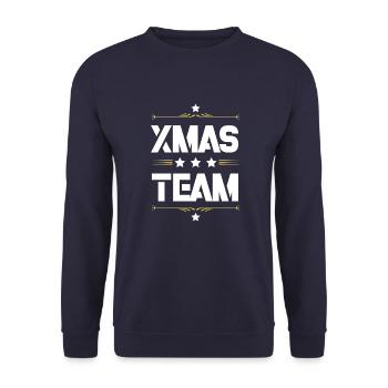 Xmas Team - Unisex Sweatshirt - navy - Front - Alina (178cm) & Michal (187cm)