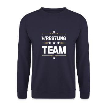 Wrestling Team - Unisex Sweatshirt - navy - Front - Alina (178cm) & Michal (187cm)