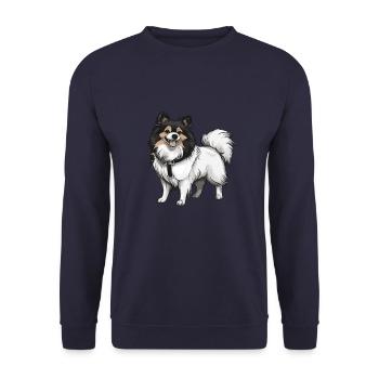 Pomeranian Dog - Unisex Sweatshirt - navy - Front - Alina (178cm) & Michal (187cm)