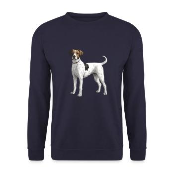 Jack Russel Terrier Hund - Unisex Pullover - Navy - Vorne - Alina (178cm) & Michal (187cm)