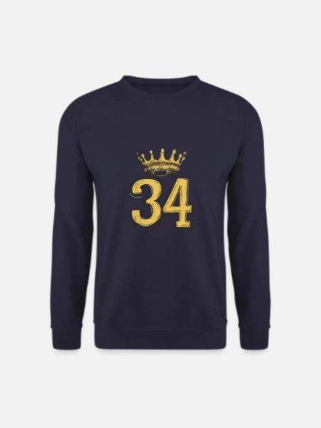 34 Zahl Krone - Unisex Pullover - Navy