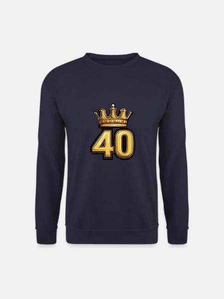40 Zahl Krone - Unisex Pullover - Navy