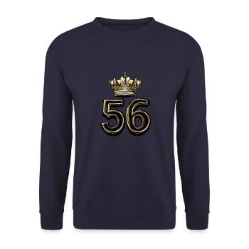 56 Number Krone - Unisex Sweatshirt - navy - Front - Alina (178cm) & Michal (187cm)