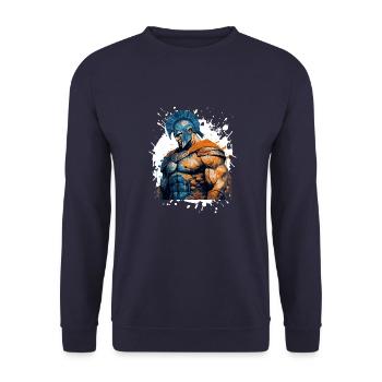 Spartan Muscles Gladiator Gym - Unisex Sweatshirt - navy - Front - Alina (178cm) & Michal (187cm)