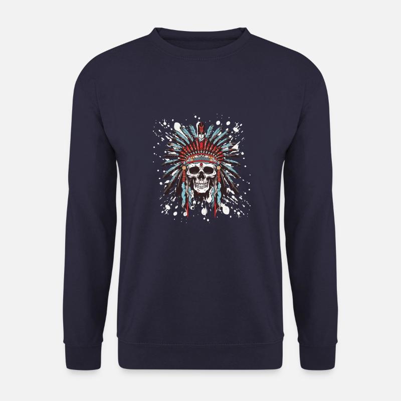 Apache Skull Indian - Unisex Sweatshirt - navy