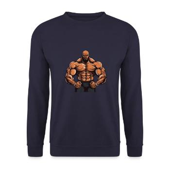 Entraînement Bodybuilders - Sweat-shirt Unisexe - marine - Devant - Alina (178cm) & Michal (187cm)