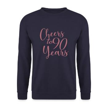 Vive les 90 ans du 90e anniversaire - Sweat-shirt Unisexe - marine - Devant - Alina (178cm) & Michal (187cm)