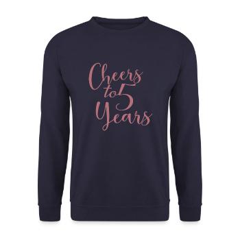 Vive le 5e anniversaire de 5 ans - Sweat-shirt Unisexe - marine - Devant - Alina (178cm) & Michal (187cm)