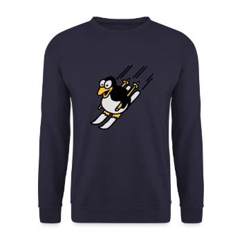 pinguin_ski_022011_a_3c - Sweat-shirt Unisexe - marine - Devant - Alina (178cm) & Michal (187cm)