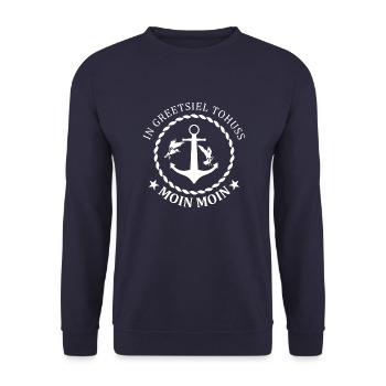 Greetsiel Nordsee Moin - Sweat-shirt Unisexe - marine - Devant - Alina (178cm) & Michal (187cm)
