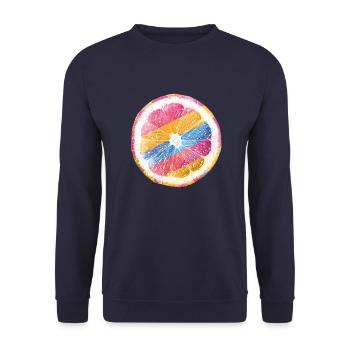 Zitrone - Unisex Pullover - Navy - Vorne - Alina (178cm) & Michal (187cm)