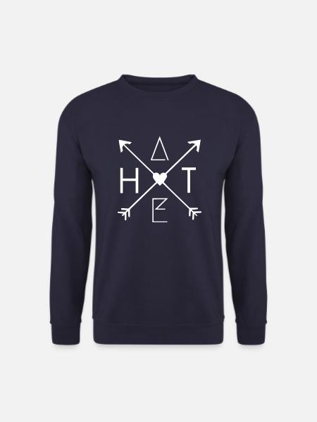 Hate love - Unisex Sweatshirt - navy