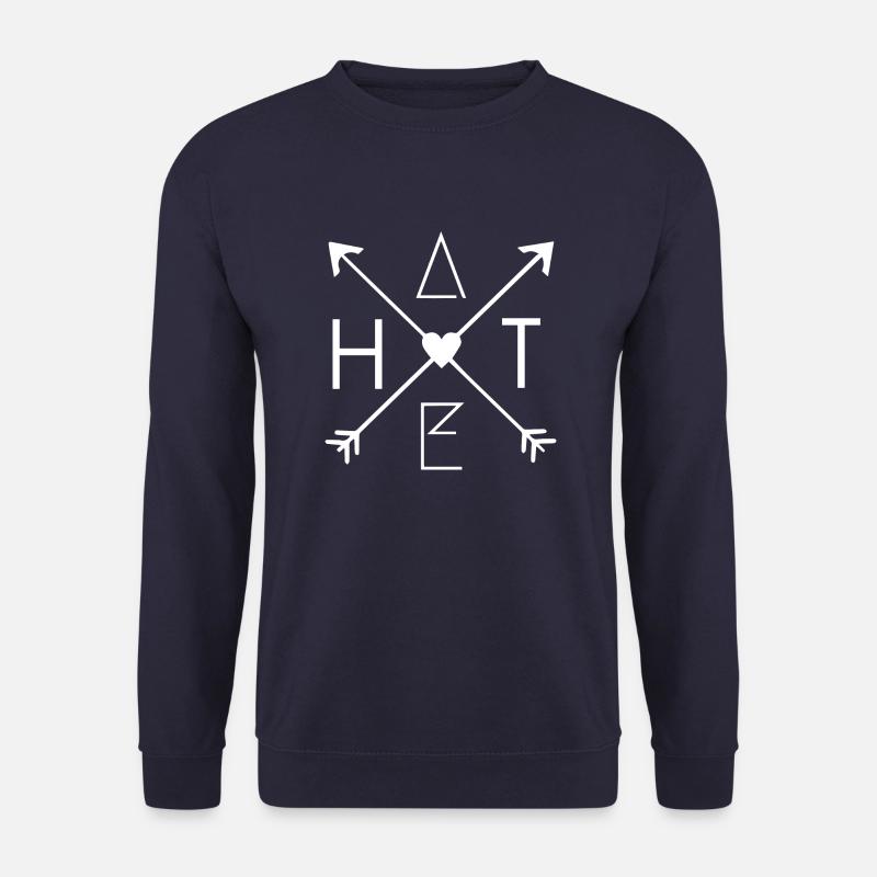 Hate love - Unisex Sweatshirt - navy