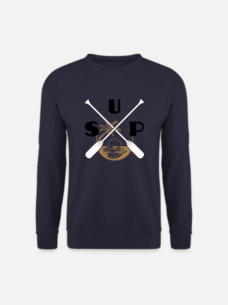 Stand up paddling Sunset retro - Unisex Pullover - Navy